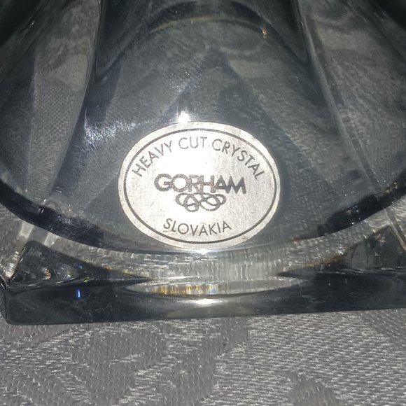 Vintage Gorham Slovakian Heavy Cut Crystal Candle Stick Holders - Picture 5 of 5